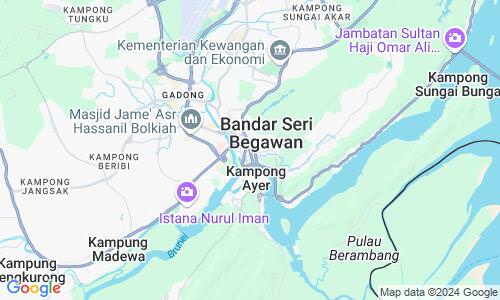Ausschnitt der Weltkarte zu Bandar Seri Begawan