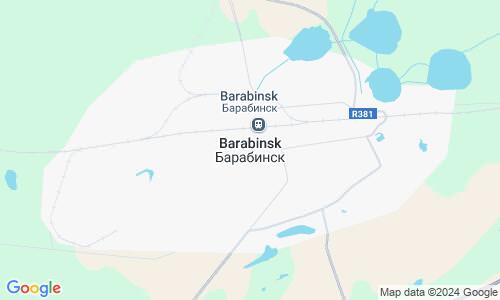 Ausschnitt der Weltkarte zu Barabinsk