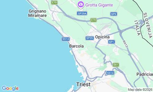Ausschnitt der Weltkarte zu Barcola