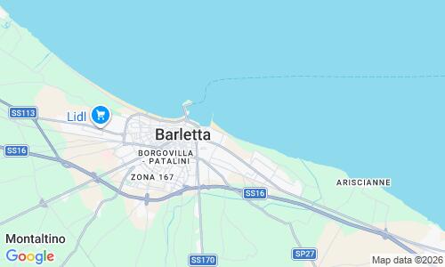 Ausschnitt der Weltkarte zu Barletta - Lido di Barletta