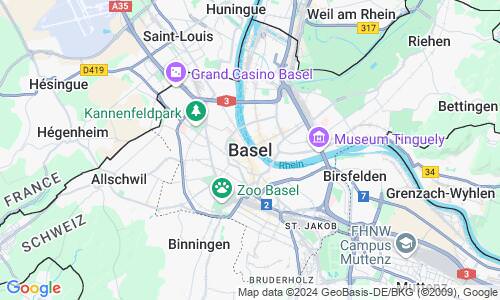 Ausschnitt der Weltkarte zu Basel