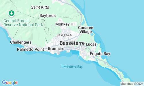 Ausschnitt der Weltkarte zu Basseterre