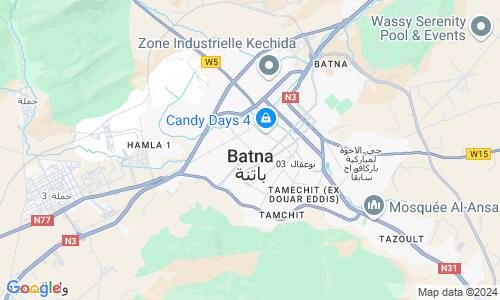 Ausschnitt der Weltkarte zu Batna