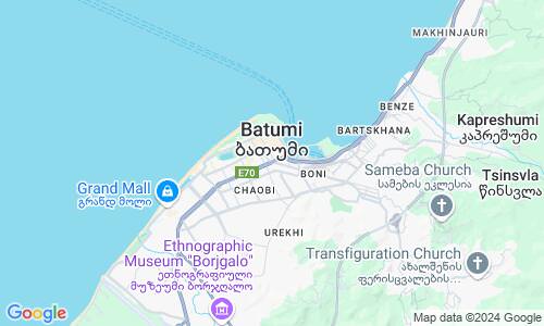Ausschnitt der Weltkarte zu Batumi