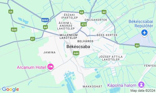 Ausschnitt der Weltkarte zu Békéscsaba
