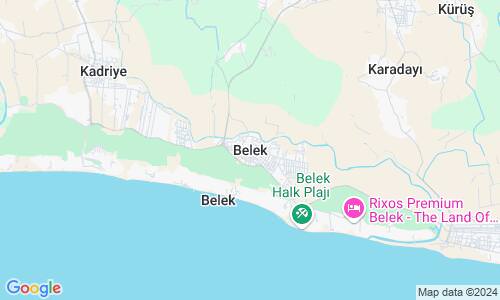 Ausschnit der Weltkarte zu Belek