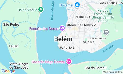 Ausschnitt der Weltkarte zu Belém