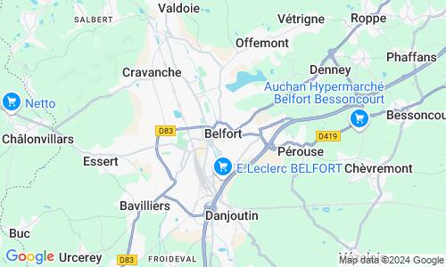 Ausschnitt der Weltkarte zu Belfort