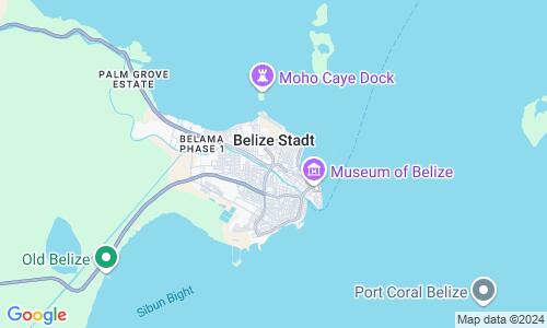 Ausschnit der Weltkarte zu Belize City