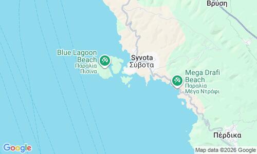 Ausschnitt der Weltkarte zu Bella Vraka Beach