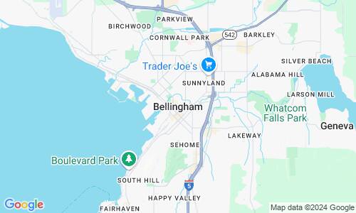 Ausschnitt der Weltkarte zu Bellingham
