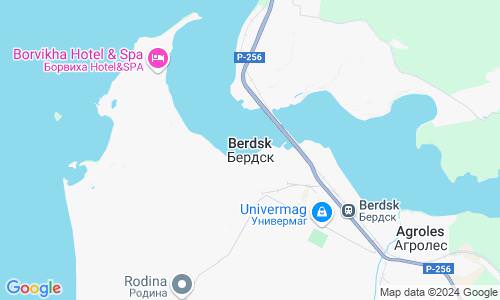 Ausschnitt der Weltkarte zu Berdsk