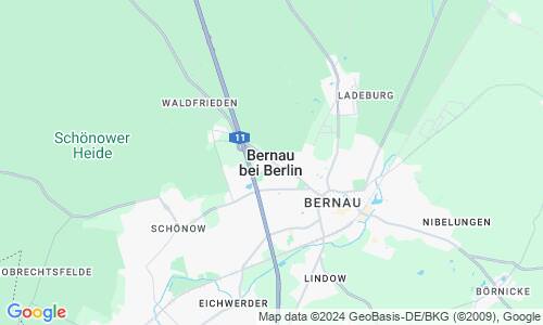 Ausschnitt der Weltkarte zu Bernau