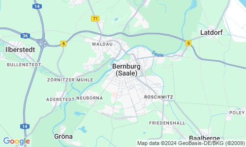 Ausschnitt der Weltkarte zu Bernburg