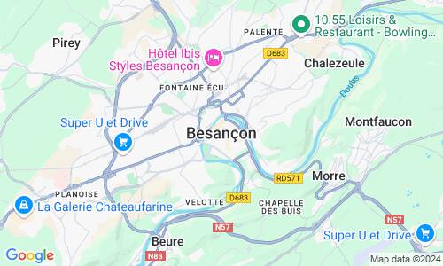Ausschnitt der Weltkarte zu Besançon