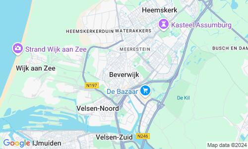 Ausschnitt der Weltkarte zu Beverwijk