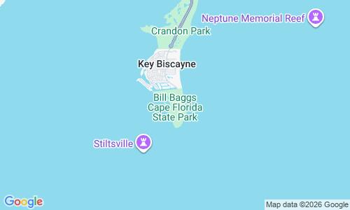 Ausschnitt der Weltkarte zu Bill Baggs Cape Florida State Park Beach