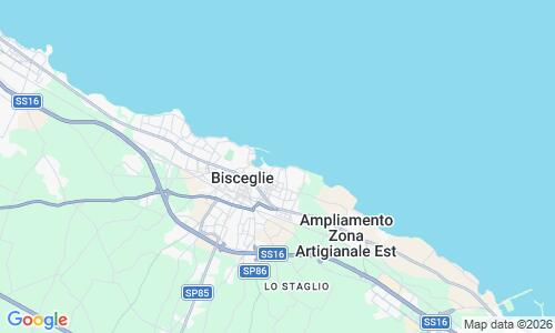Ausschnitt der Weltkarte zu Bisceglie - Spiaggia di Bisceglie