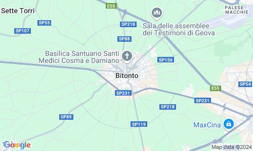 Ausschnitt der Weltkarte zu Bitonto