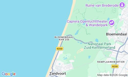 Ausschnitt der Weltkarte zu Bloemendaal aan Zee