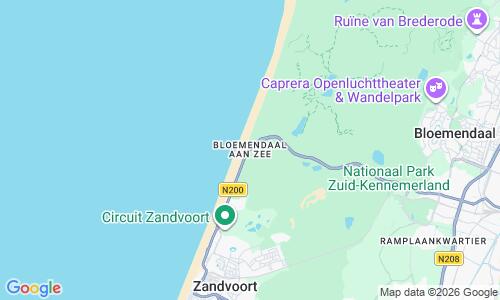 Ausschnitt der Weltkarte zu Bloemendaal aan Zee