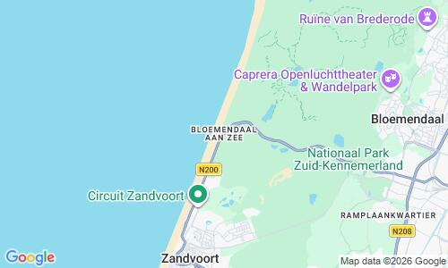 Ausschnitt der Weltkarte zu Bloemendaal aan Zee