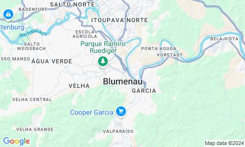 Ausschnitt der Weltkarte zu Blumenau