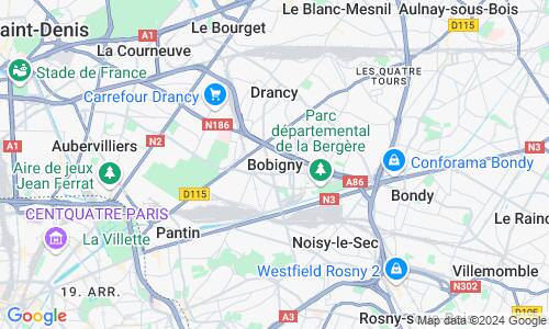 Ausschnitt der Weltkarte zu Bobigny