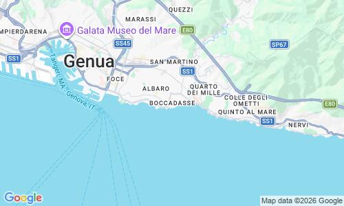 Ausschnitt der Weltkarte zu Boccadasse