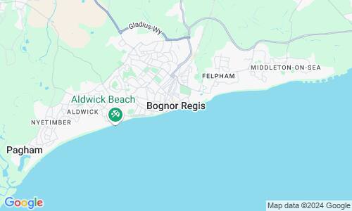 Ausschnitt der Weltkarte zu Bognor Regis