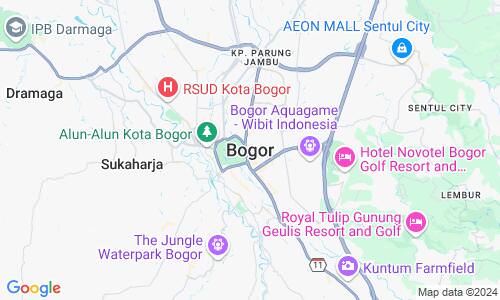 Ausschnitt der Weltkarte zu Bogor