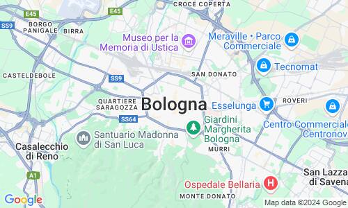 Ausschnit der Weltkarte zu Bologna