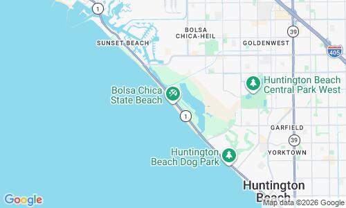 Ausschnitt der Weltkarte zu Bolsa Chica State Beach
