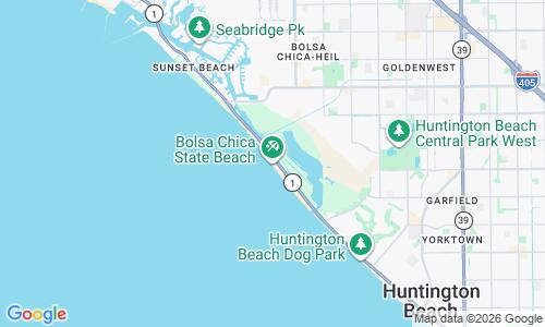 Ausschnitt der Weltkarte zu Bolsa Chica State Beach