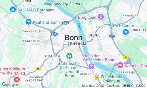 Ausschnit der Weltkarte zu Bonn
