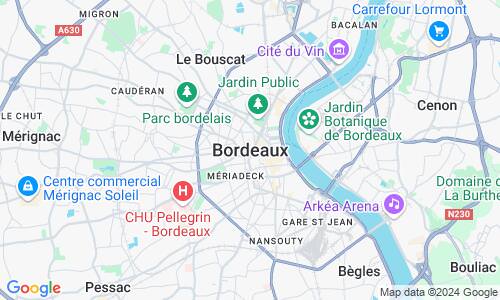 Ausschnit der Weltkarte zu Bordeaux