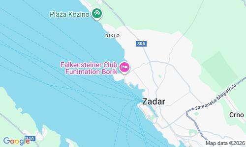 Ausschnitt der Weltkarte zu Borik Beach