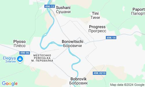 Ausschnitt der Weltkarte zu Borowitschi