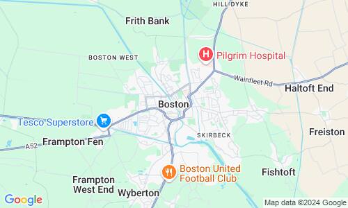 Ausschnit der Weltkarte zu Boston