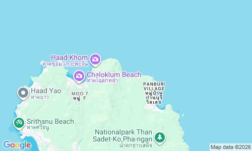 Ausschnitt der Weltkarte zu Bottle Beach (Haad Khuat)