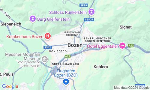 Ausschnitt der Weltkarte zu Bozen