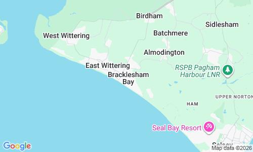 Ausschnitt der Weltkarte zu Bracklesham Bay