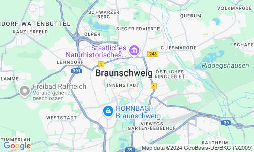 Ausschnitt der Weltkarte zu Braunschweig