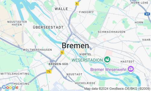 Ausschnitt der Weltkarte zu Bremen