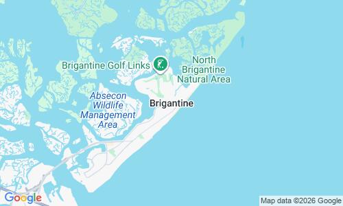 Ausschnitt der Weltkarte zu Brigantine Strand