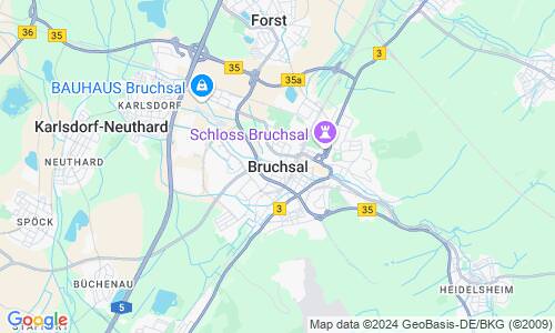 Ausschnitt der Weltkarte zu Bruchsal