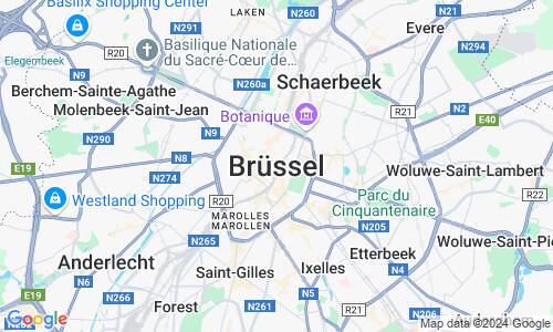 Ausschnit der Weltkarte zu Brüssel