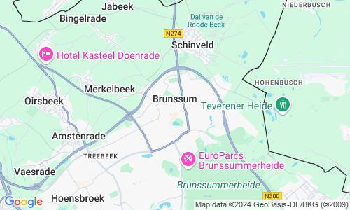 Ausschnitt der Weltkarte zu Brunssum