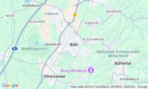 Ausschnitt der Weltkarte zu Bühl