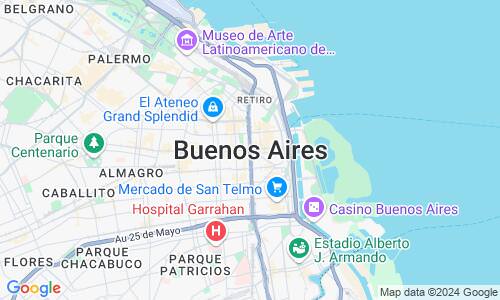 Ausschnit der Weltkarte zu Buenos Aires